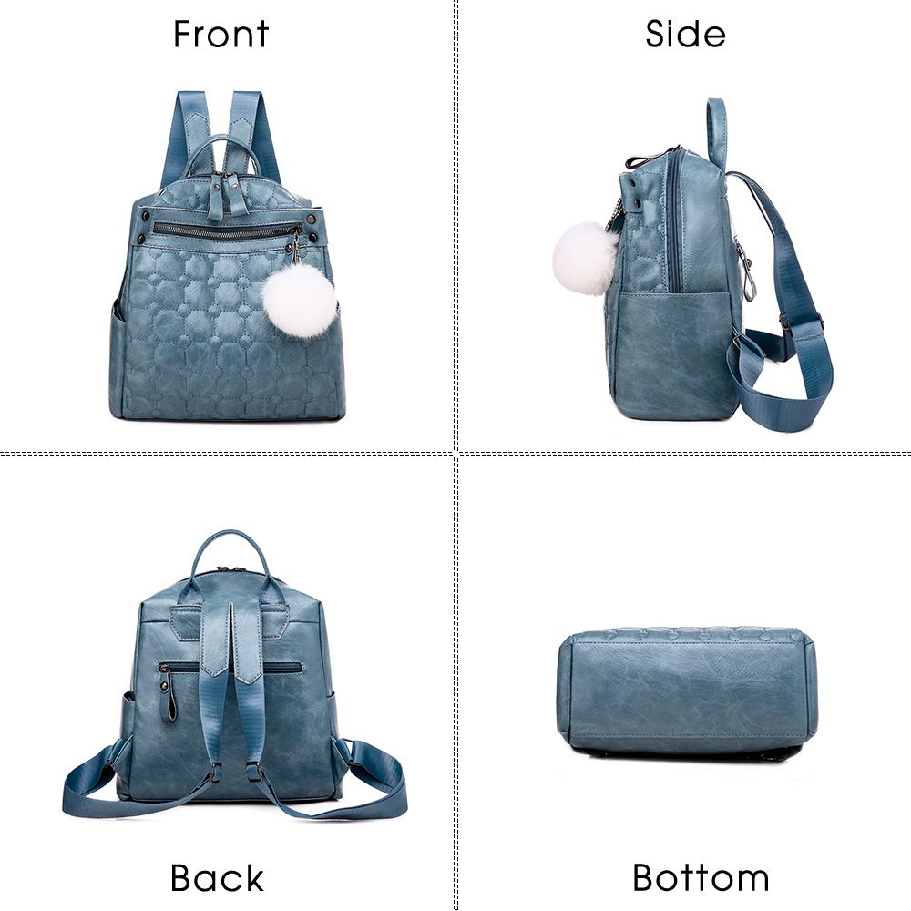 Изображение товара: Роскошный дизайнерский женский дорожный рюкзак из высококачественной мягкой искусственной кожи, женский рюкзак, модный школьный рюкзак для девочек, женский рюкзак