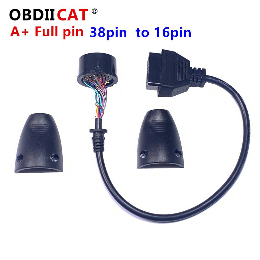 Изображение товара: 100 шт. полный 38pin до 16pin OBD2 разъем для B-en-z 38 Pin OBD2 16 Pin гнездовой адаптер кабель 38pin для M-cer-des