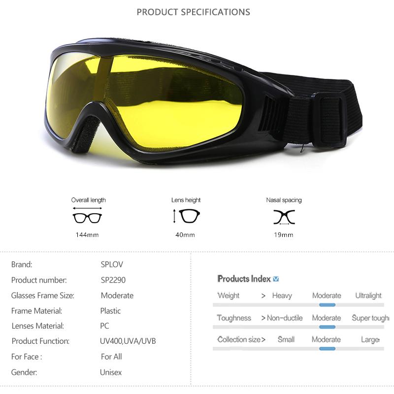 Изображение товара: Очки с большими линзами, лыжные очки, солнцезащитные очки для активного отдыха, мужские и женские очки, солнцезащитные очки с защитой от ветра, UV400, модные очки
