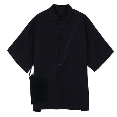 Изображение товара: The new fall collection is a mid-length, mid-sleeve loose shirt with a dark design and a small Satchel