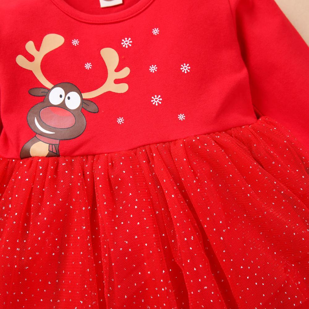 Изображение товара: PatPat/Новое поступление, осенне-зимнее милое платье с рисунком лося для маленьких девочек платья для маленьких девочек одежда для малышей