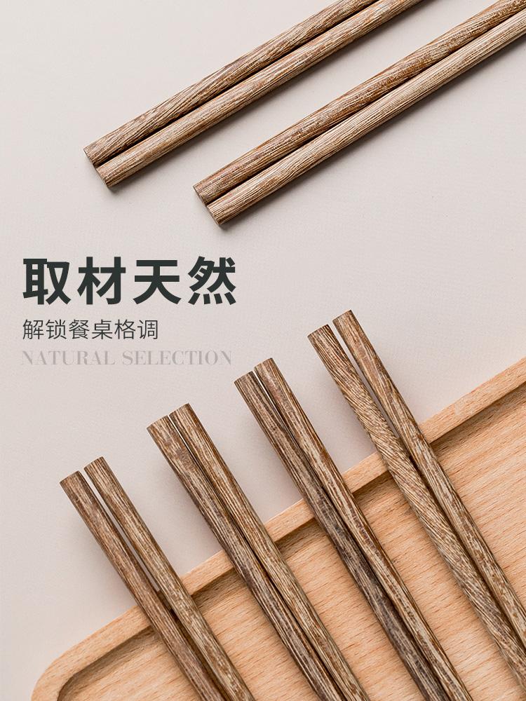 Изображение товара: 10 пар японских натуральных бамбуковых палочек для еды для здоровья без лака восковая посуда столовая посуда Хаши суши китайский