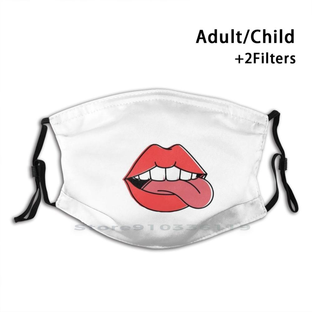 Изображение товара: Язычок рот дизайн Пылезащитный фильтр смываемая маска для лица дети язык улыбка зубы