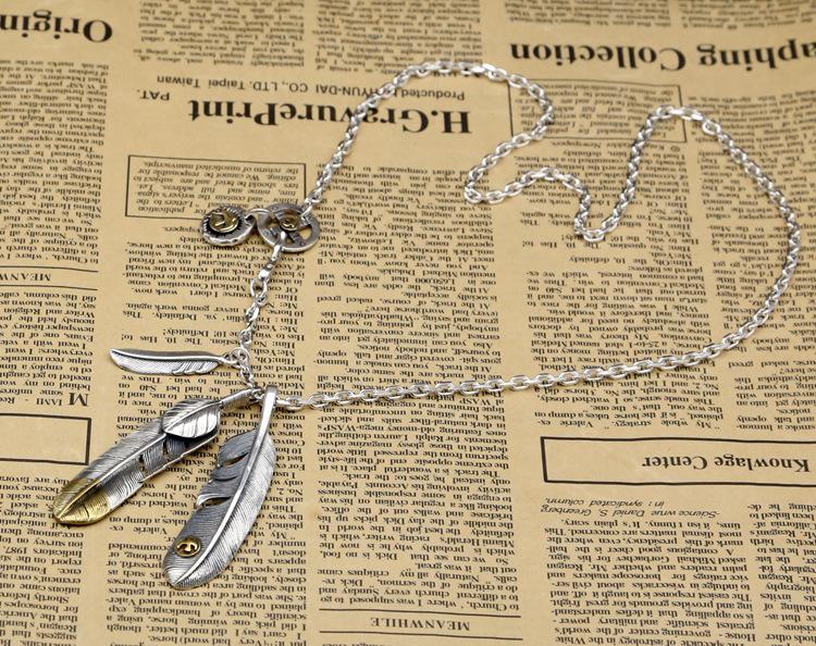 Изображение товара: Ожерелье с орлом Starfield S925 из стерлингового серебра тайского серебра в винтажном стиле Takahashi перо Горо ожерелье для мужчин и женщин набор цепочек для свитера