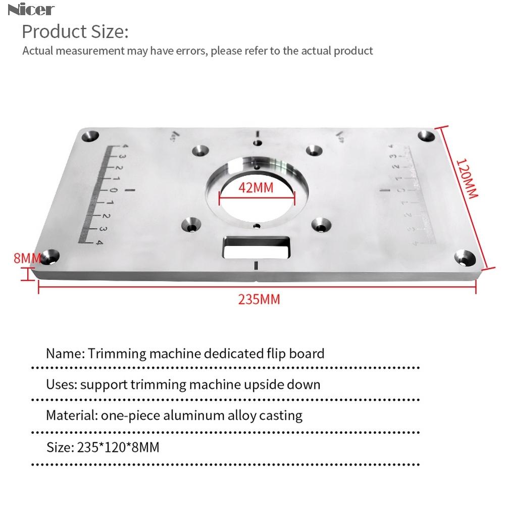 Изображение товара: Universal Electric Wood Milling Trimming Machine Flip Plate Guide Table Router Table Insert Plate For Woodworking Work Bench