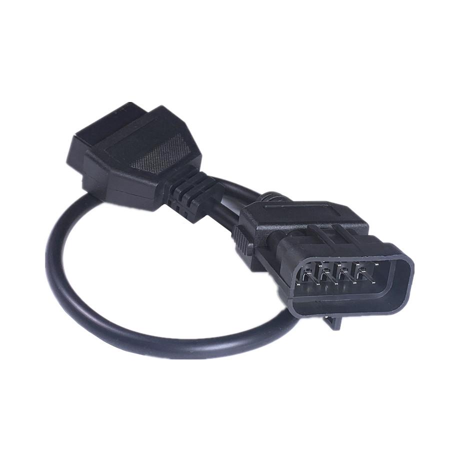 Изображение товара: Obd разъем 10Pin до 16pinnew горячая Распродажа OBD2 автомобильный диагностический кабель работает для O-pel Op-com адаптер авто подключения кабеля