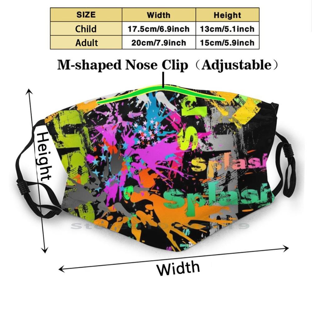 Изображение товара: Разбрызгивающаяся маска для лица для взрослых и детей моющаяся смешная маска для лица с фильтром брызги воды K фотоотдых Карри любовь как природа Instagood Ig Мода