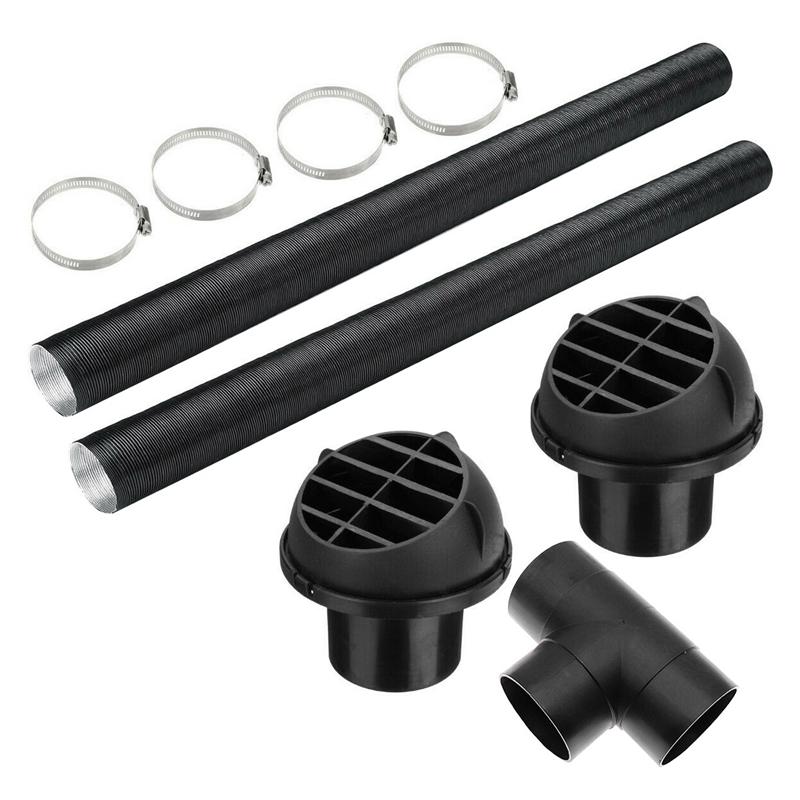 Изображение товара: 60mm Car Auto Heater Pipe Duct T Piece Warm Air Outlet Vent Hose Clips Set for Parking Heater Webasto Eberspacher