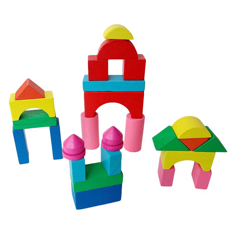 Изображение товара: Детский деревянный Мини-замок, конструктор геометрической формы, Обучающие игрушки, экологически чистые, 26 шт./компл.