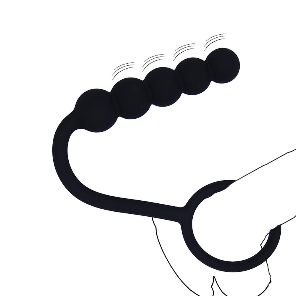 Изображение товара: Мужское кольцо для массажа простаты VETIRY, Анальная пробка, кольцо для задержки эякуляции, Анальный Шар, 5 мячей, секс-игрушки для мужчин