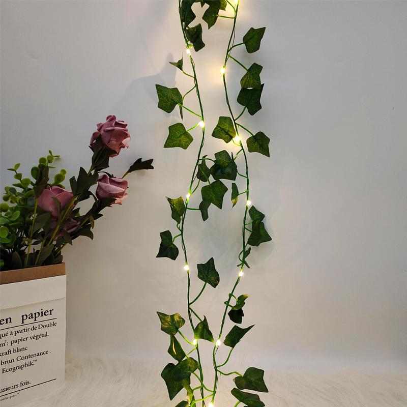 Изображение товара: Гирсветильник да светодиодная в виде листьев, 2 м, 20 светодиодов