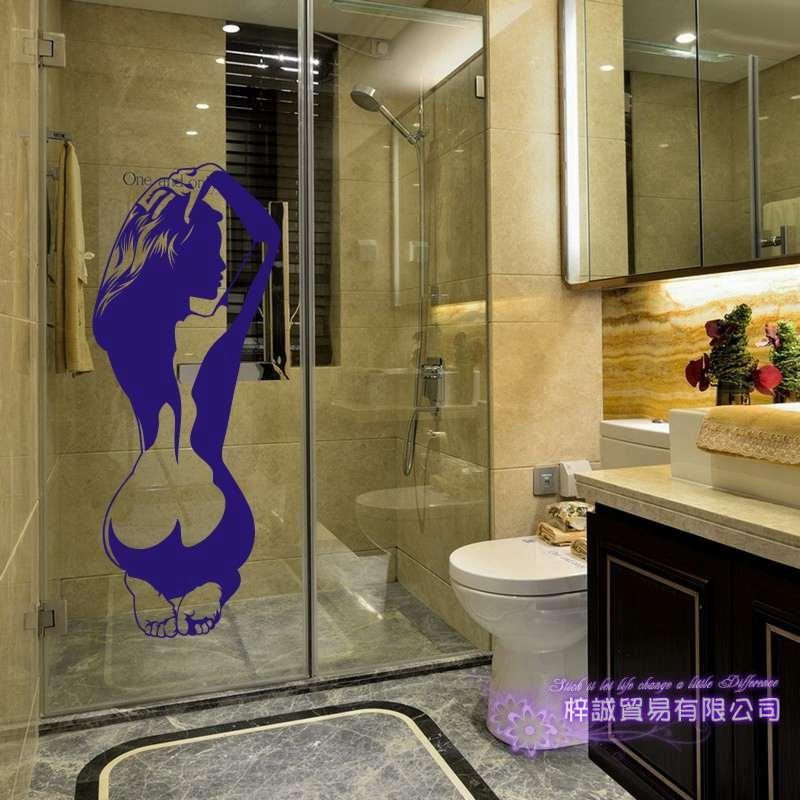 Изображение товара: Наклейка на стену с обнаженным телом, Виниловая наклейка для украшения ванной комнаты, дома, наклейка на стену с сексуальной девушкой