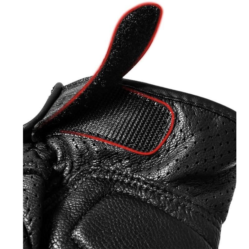 Изображение товара: Всесезонные мотоциклетные кожаные перчатки, водонепроницаемые термозащитные гоночные перчатки для мужчин и женщин, черные перчатки для мотокросса