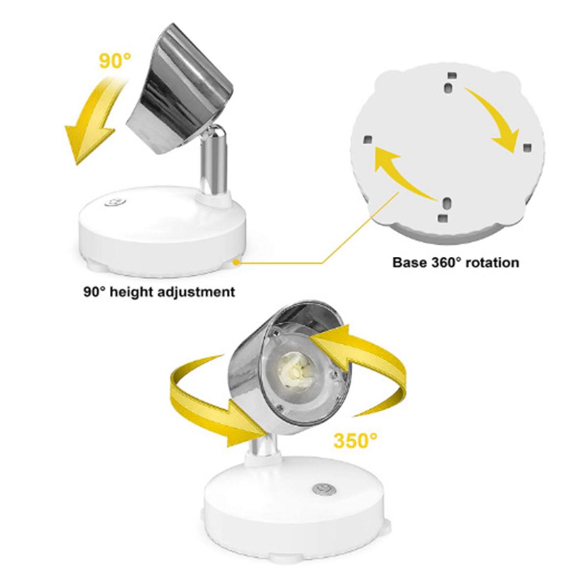 Изображение товара: Настенный светодиодный светильник, Регулируемый потолочный светильник с вращающейся основой, 3 Вт, для художественных работ, ювелирных изделий, витрин