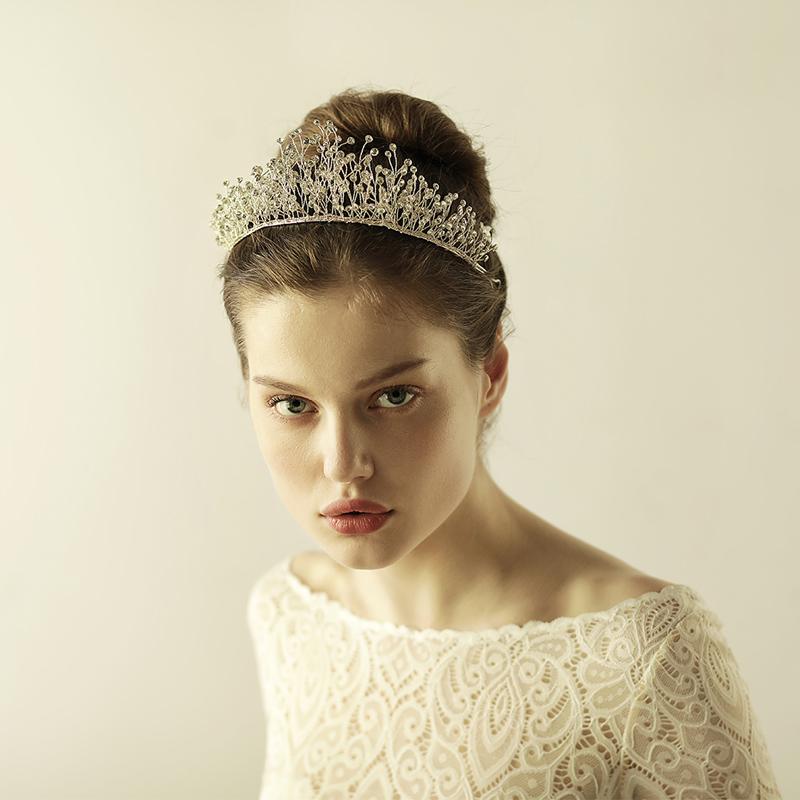 Изображение товара: O865 Тяжелая свадебная тиара принцессы корона s сказочные кристаллы мини Стразы свадебная тиара Корона для вечеринки