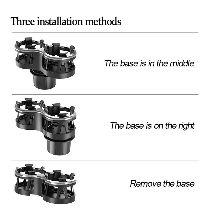 Изображение товара: Многофункциональный автомобильный двойной держатель для стакана для воды, сменный и крепкий, можно положить чашку для воды, пепельницы, напитки, автомобильные принадлежности