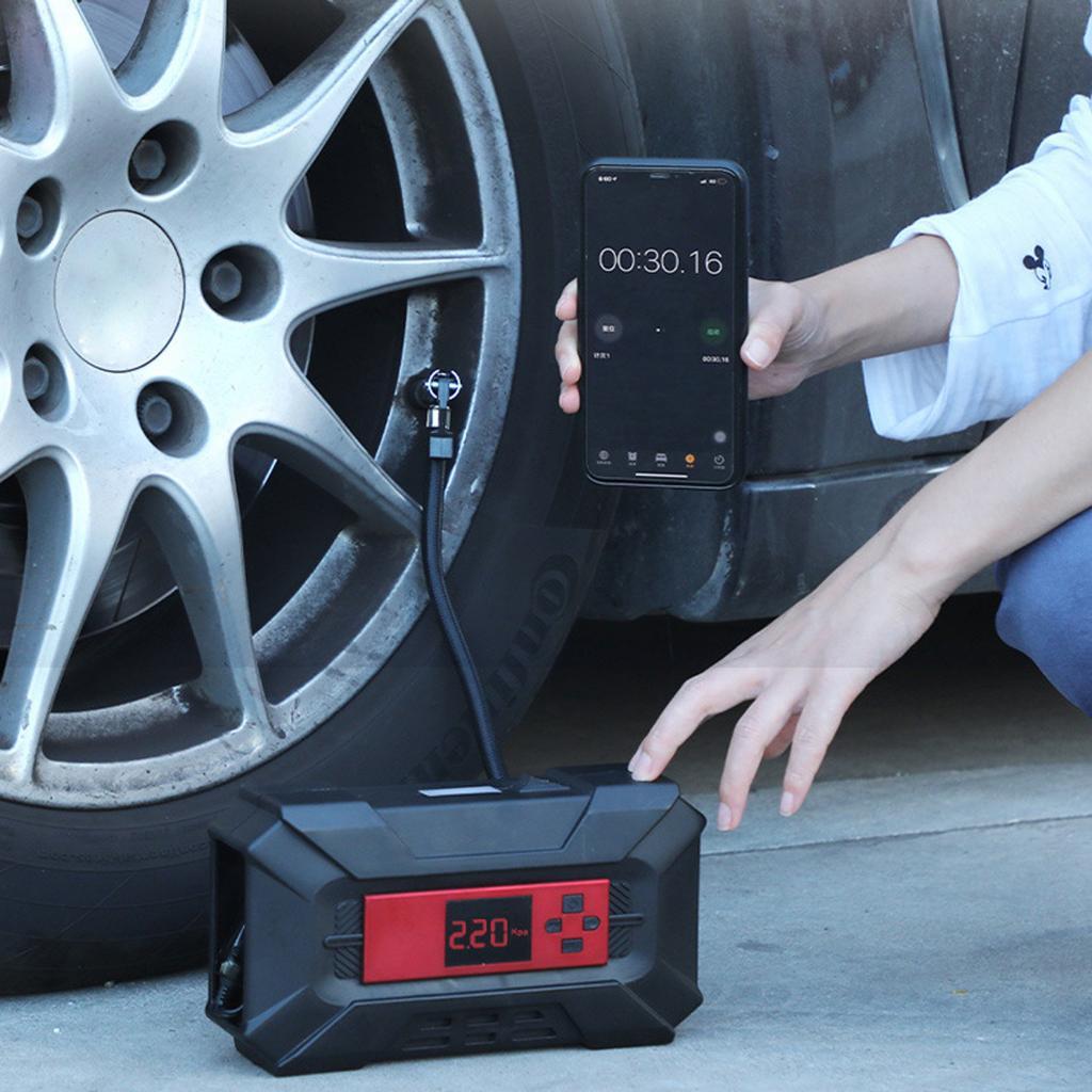 Изображение товара: Цифровой насос для накачивания шин 12 В, автомобильный воздушный компрессор, насос для накачивания шин со светодиодным цифровым дисплеем, быстрая зарядка за 30 с, для автомобиля, мотоцикла