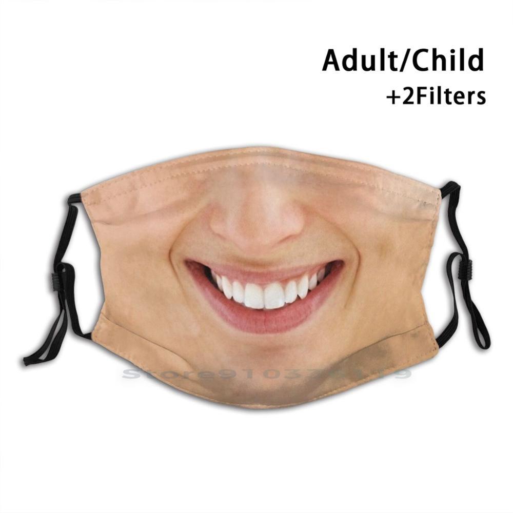 Изображение товара: Маска для лица и рота для женщин, моющаяся смешная, с фильтром, для косплея, для взрослых и детей