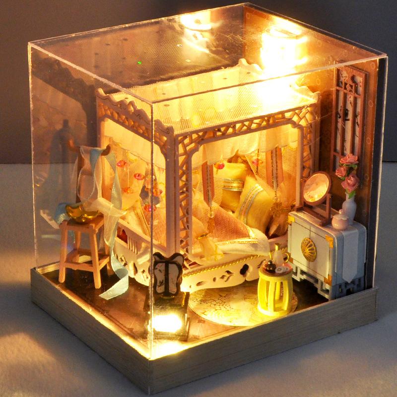 Изображение товара: DIY деревянный кукольный домик китайский классический кабинет 3D кукольные домики миниатюрные с мебелью креативные игрушки Дети взрослому подарок на день рождения