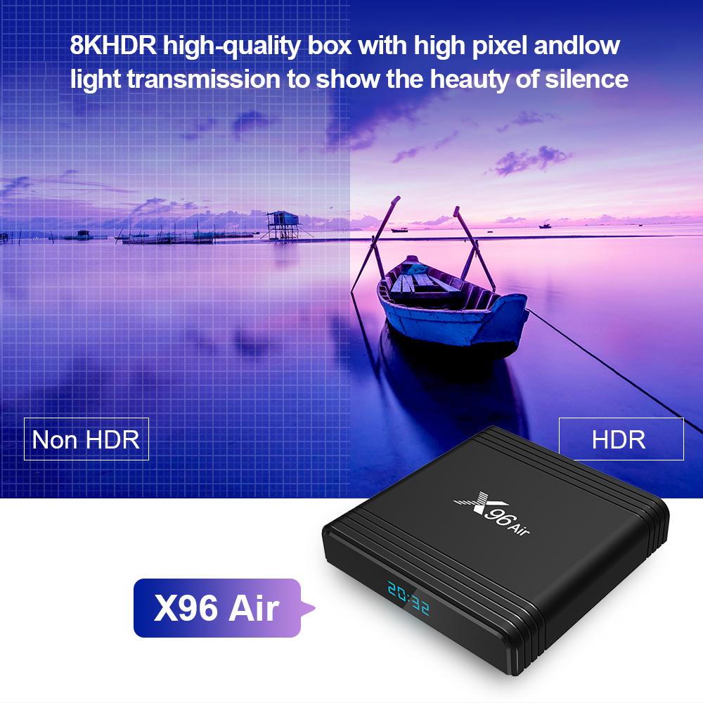 Изображение товара: ТВ-приставка X96 Air, Android 9,0, Amlogic S905X3, 4 + 64 ГБ, Wi-Fi, 4K, 8K
