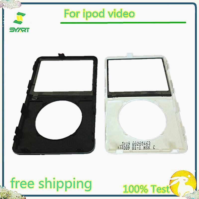 Изображение товара: Черный белый прозрачный пластиковый корпус передняя крышка панель планшайба корпус для iPod видео