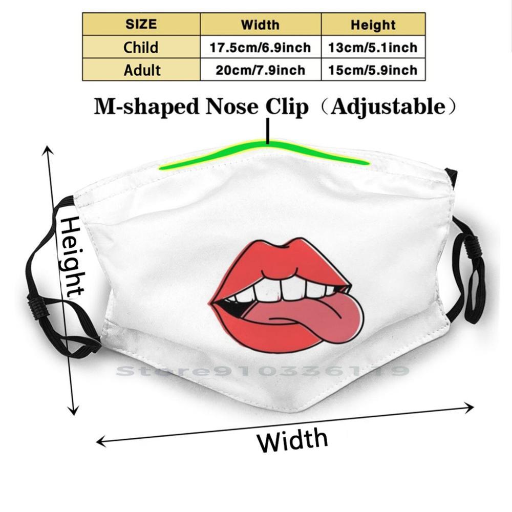 Изображение товара: Язычок рот дизайн Пылезащитный фильтр смываемая маска для лица дети язык улыбка зубы