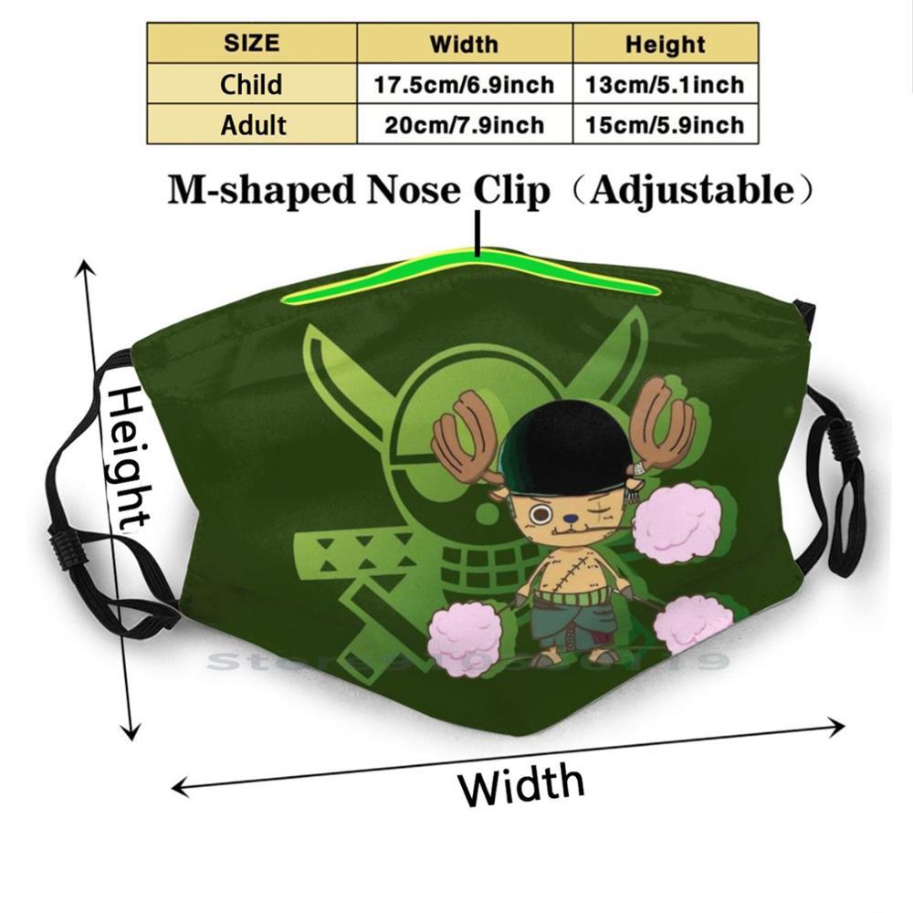 Изображение товара: Ророноа Чоппер! Многоразовая маска с принтом Pm2.5, фильтрующая маска для лица, детская цельная маска, аниме Тони Чоппер, цельный чоппер