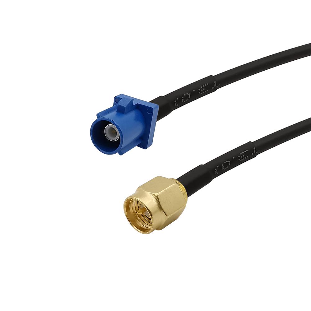 Изображение товара: 1 шт. адаптер синий Fakra C штекер SMA штекер Соединительный кабель RG174 GPS антенна отрезок провода расширения соединительные кабели 10 см-3 м