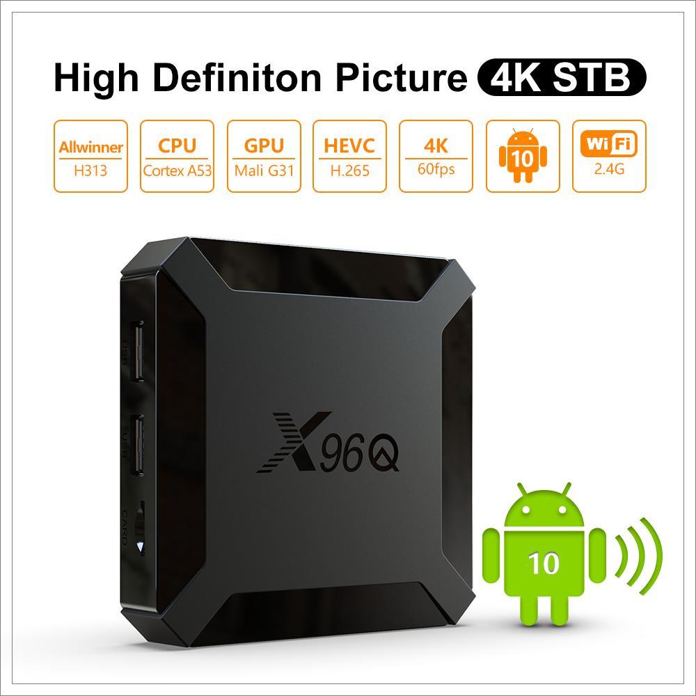 Изображение товара: ТВ-приставка X96Q, android 10, Allwinner H313, четырехъядерный процессор, smart TV 4K, медиаплеер, PK x96 mini t95