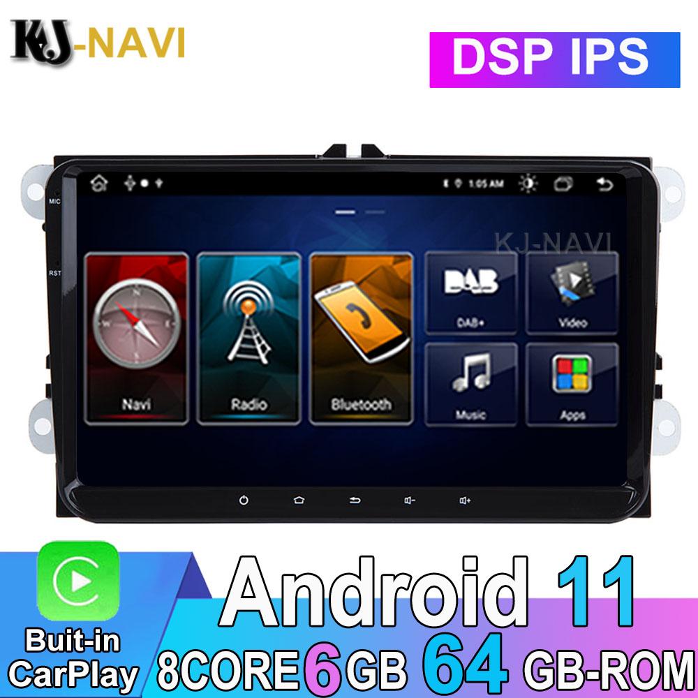 Изображение товара: GPS Android 11 для VW Volkswagen Golf Polo Skoda Октавия Рапид Tiguan Passat B7 B6 8-ядерный автомобильный мультимедийный плеер Carplay радио