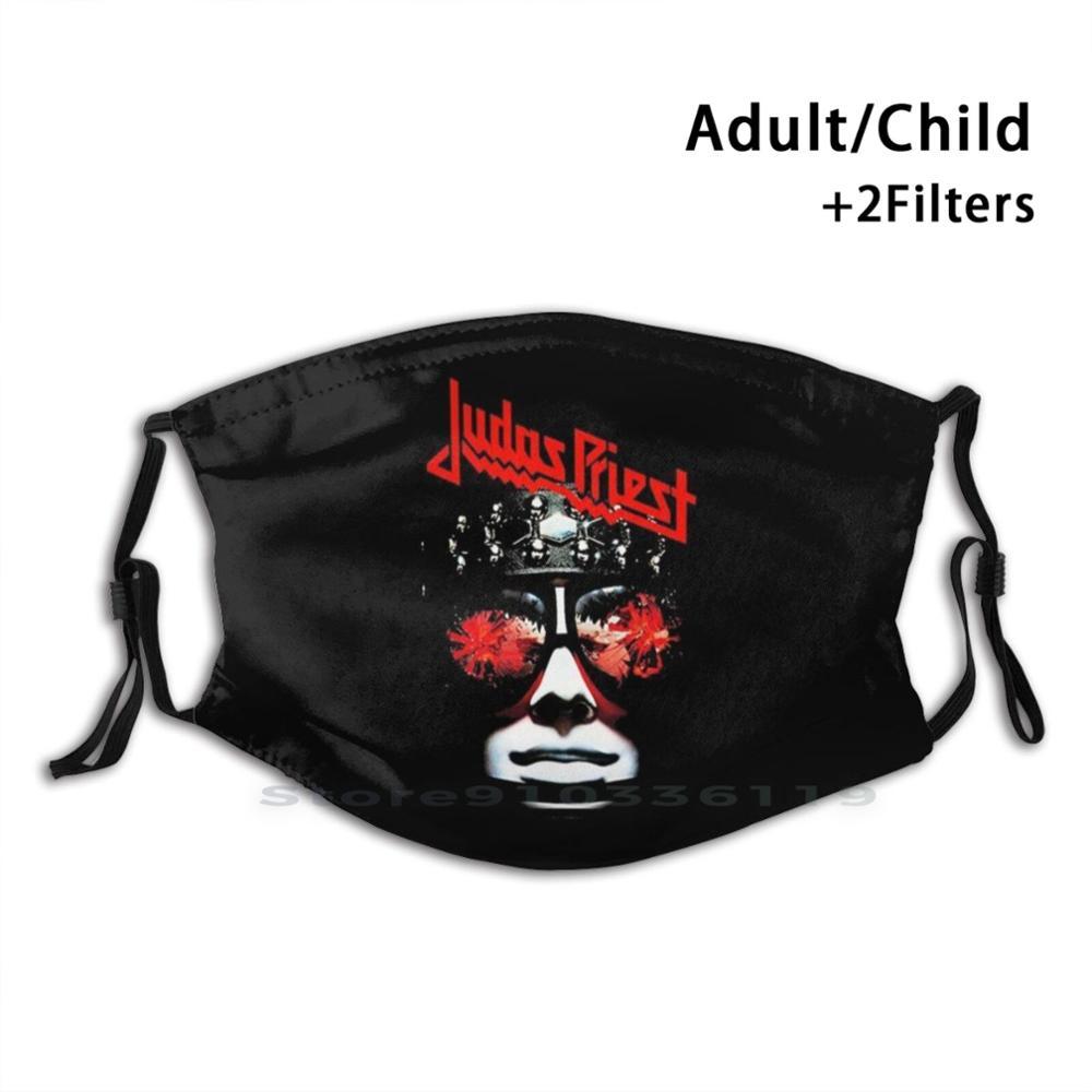 Изображение товара: Многоразовая маска Band Rock с металлическим принтом, фильтрующая маска для лица Pm2.5, металлическая детская лента, Judas Gaspol особенная 04, хит продаж