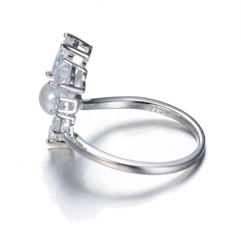 Изображение товара: LOVANS стильный 2019 Для женщин Ювелирное кольцо с искусственным жемчугом кубического циркония кольца для Bagues массивные женские ювелирные изделия кольца Для женщин