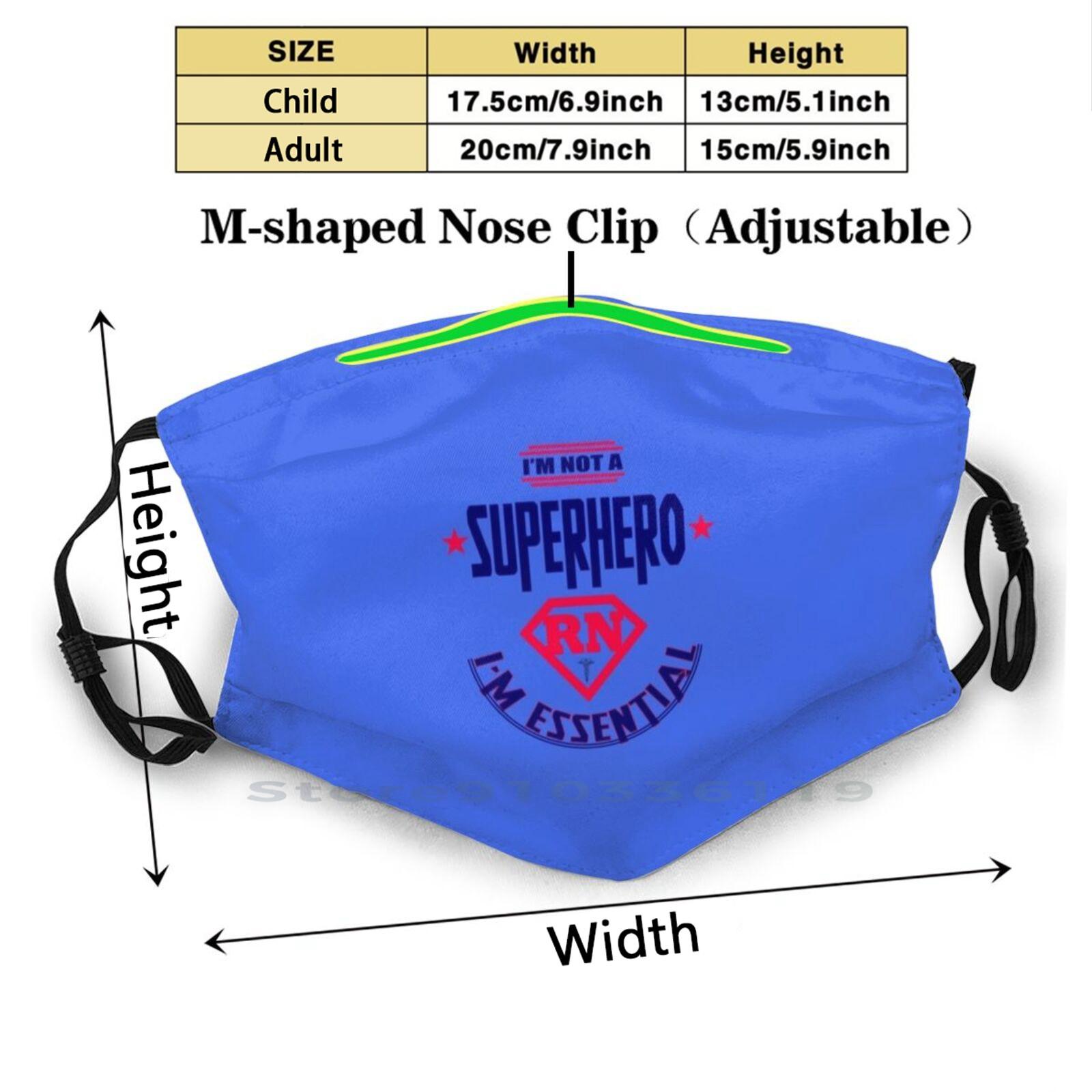 Изображение товара: Я не главный супергерой! Печать многоразовая маска Pm2.5 фильтр маска для лица для основных работников Эфирное работника