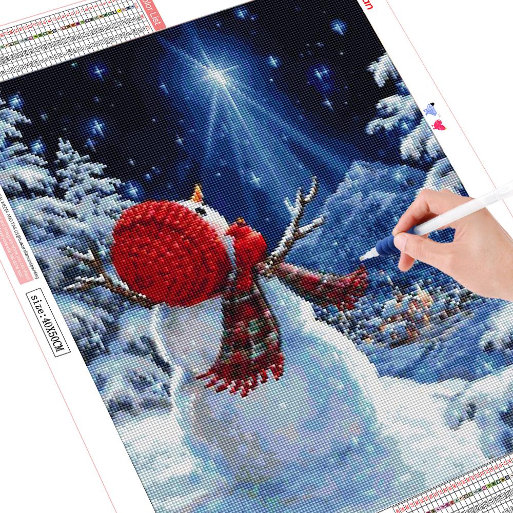 Изображение товара: HUACAN Рождество 5d алмазная Картина Новое поступление Снеговик полный квадрат Алмазная вышивка Мозаика Искусство Стразы картина