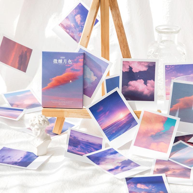 Изображение товара: 30 шт./лот, романтический пейзаж, серия Lomo, бумажная открытка, фэнтези, небо, морской пейзаж, облако, наклейки для дневника, альбома, наклейки