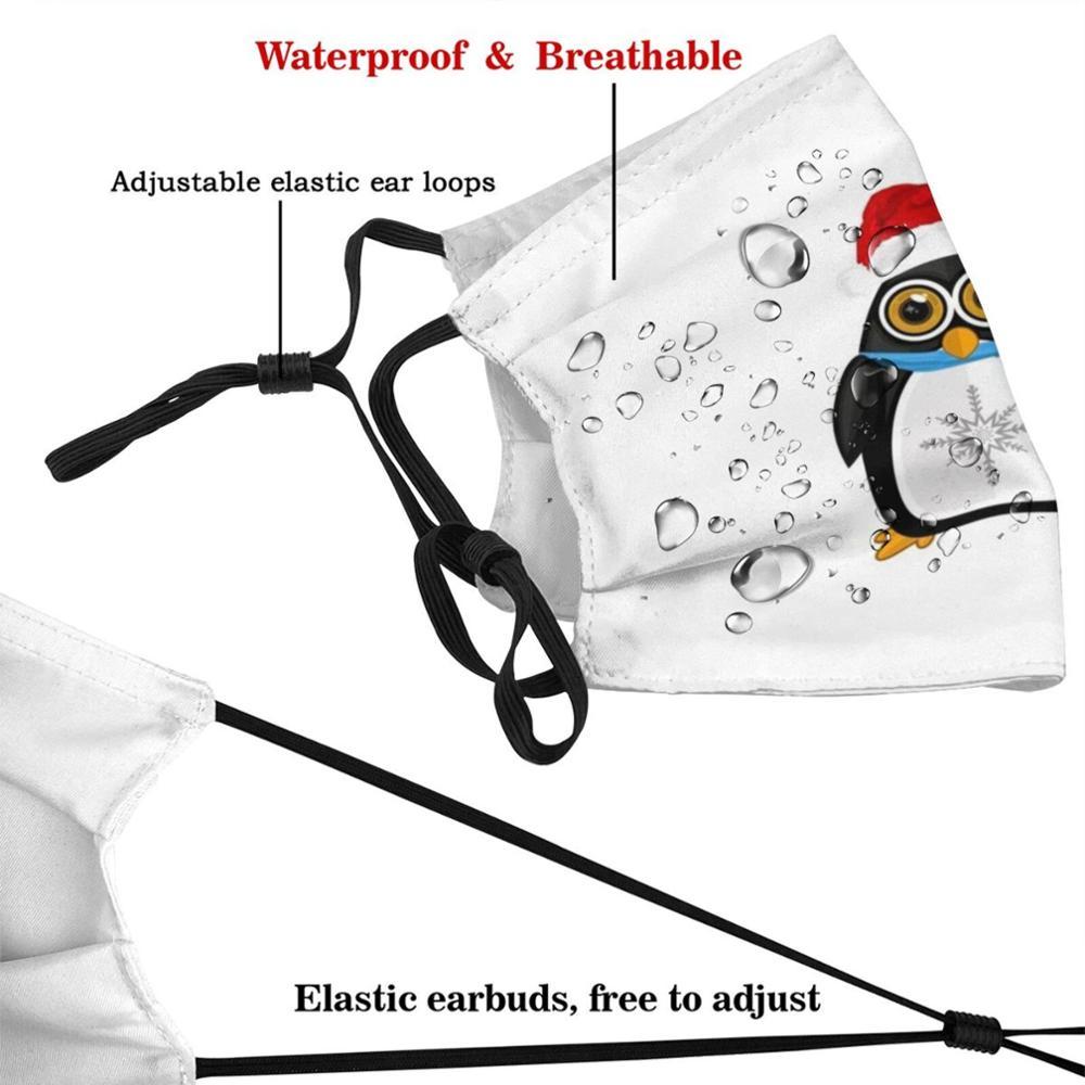Изображение товара: Рождественский пингвин дизайн Пылезащитный фильтр смываемая маска для лица дети Пингвин Пингвины птица птицы животные милый праздник