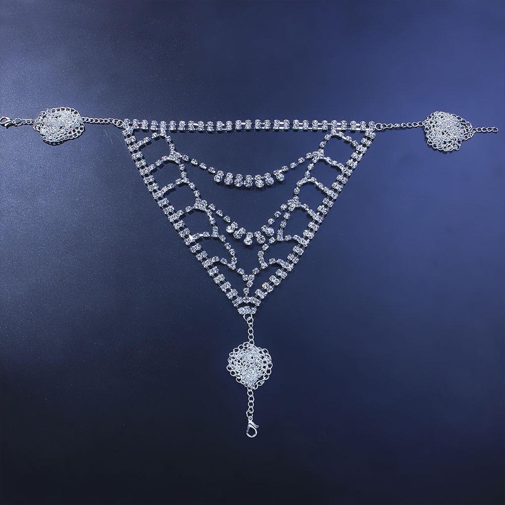Изображение товара: Женский бюстгальтер с кисточками, цепочка на талию, украшение для тела на День святого Валентина