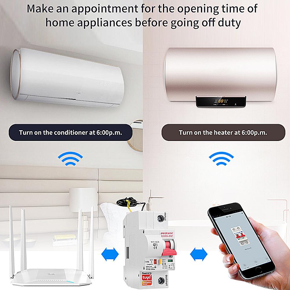 Изображение товара: Умный автоматический выключатель smart Life(tuya) с поддержкой Wi-Fi и управлением через приложение
