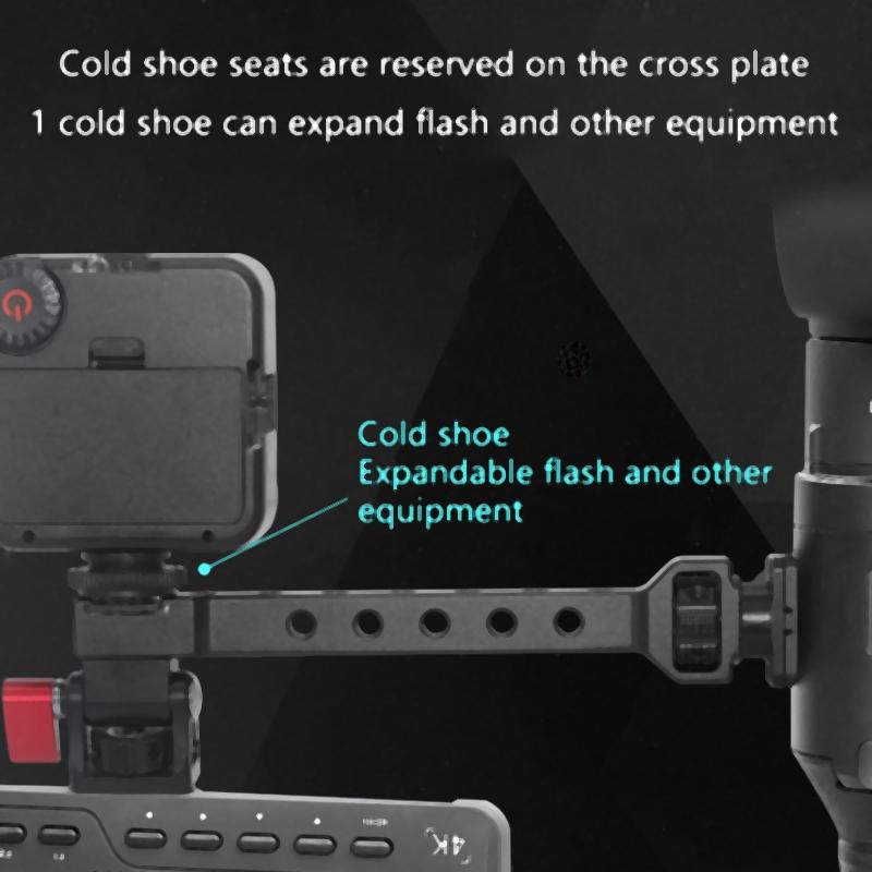 Изображение товара: Крепление для камеры с креплением на монитор, удлинительная пластина, вращающаяся на ic руку, крепление для холодной обуви для Dji Ronin S/Sc/Zhiyun Crane 3/Weebill