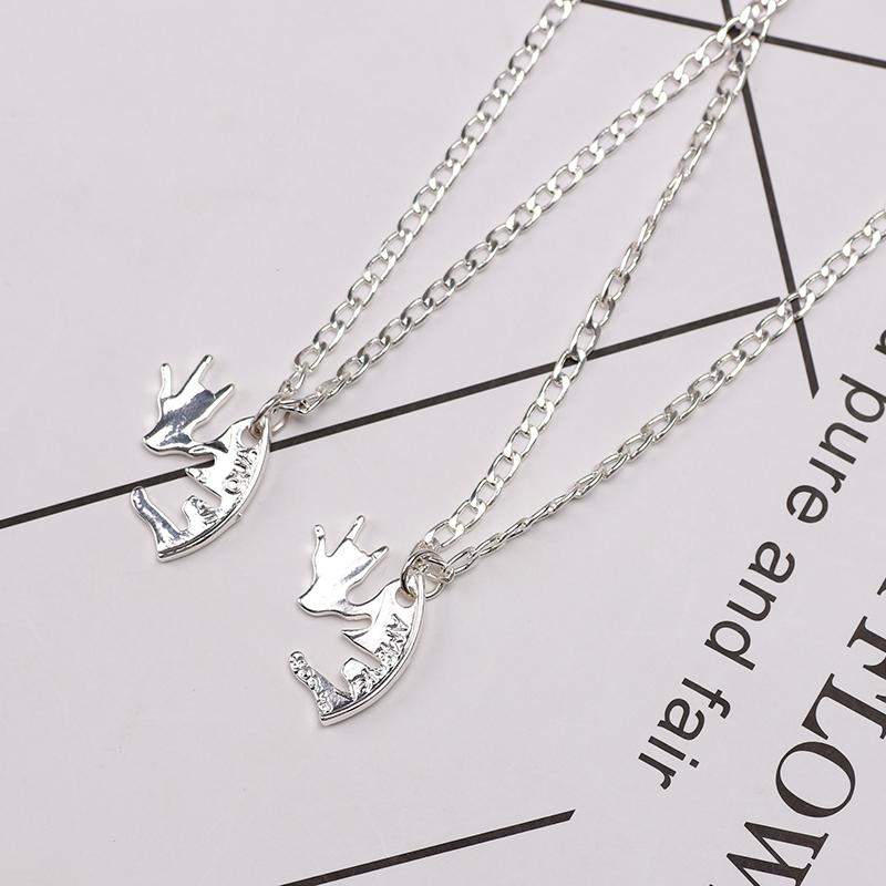 Изображение товара: Hot  Stitching Splicing Alloy Necklace Finger Choker Pendant  Men Women Graduation Gift  BFF Friendship Chain Jewelry Accessorie