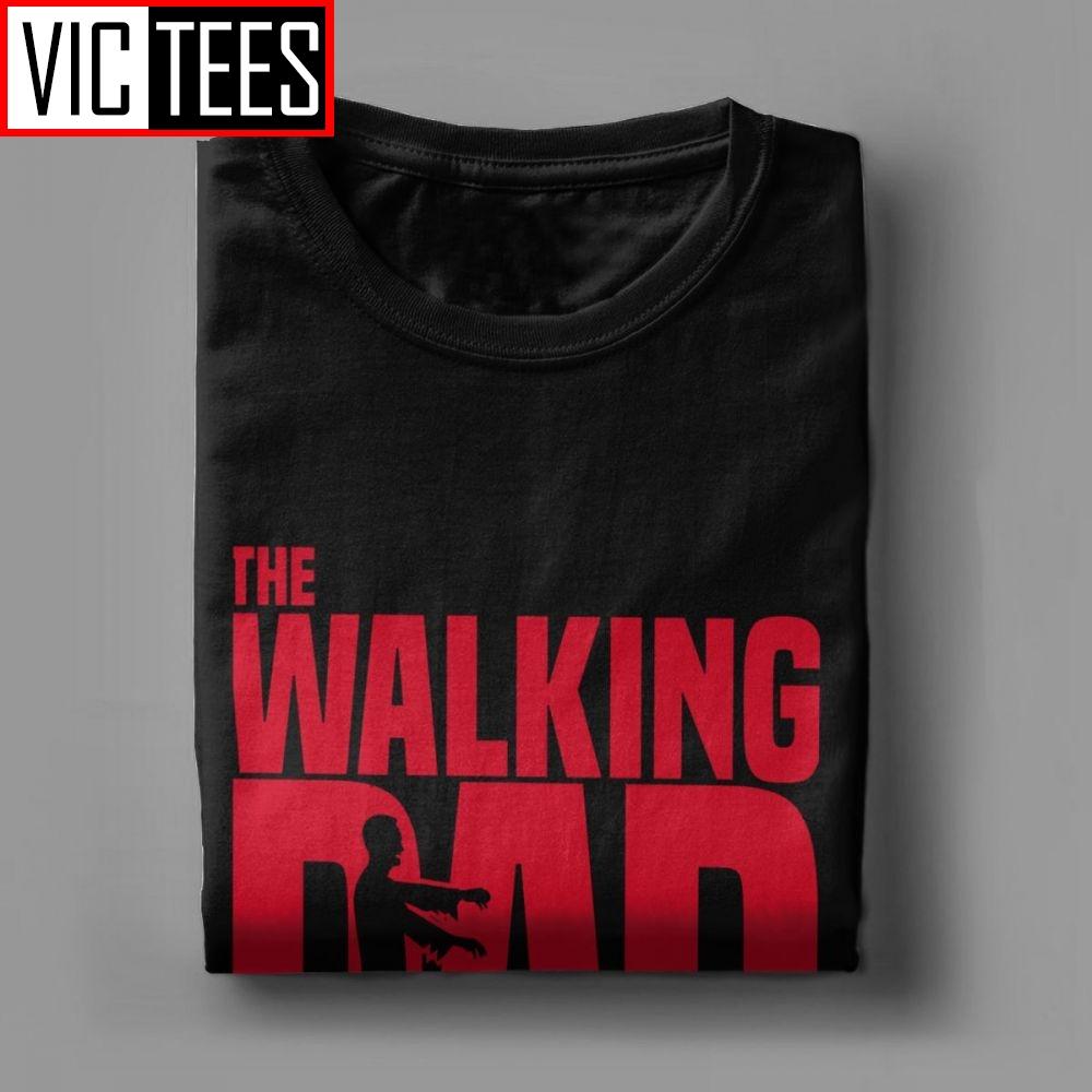 Изображение товара: Мужская футболка The Walking Dead The Walking Dad, простые футболки с коротким рукавом, футболка с круглым воротником, одежда, хлопковые футболки с принтом