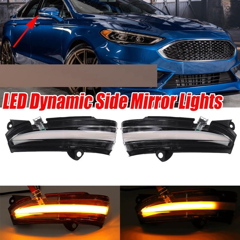 Изображение товара: Автомобильный светодиодный светильник с динамическим зеркалом заднего вида для Ford Mondeo Fusion 2013-2018