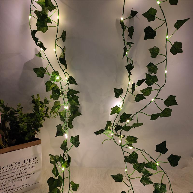 Изображение товара: Гирсветильник да светодиодная в виде листьев, 2 м, 20 светодиодов