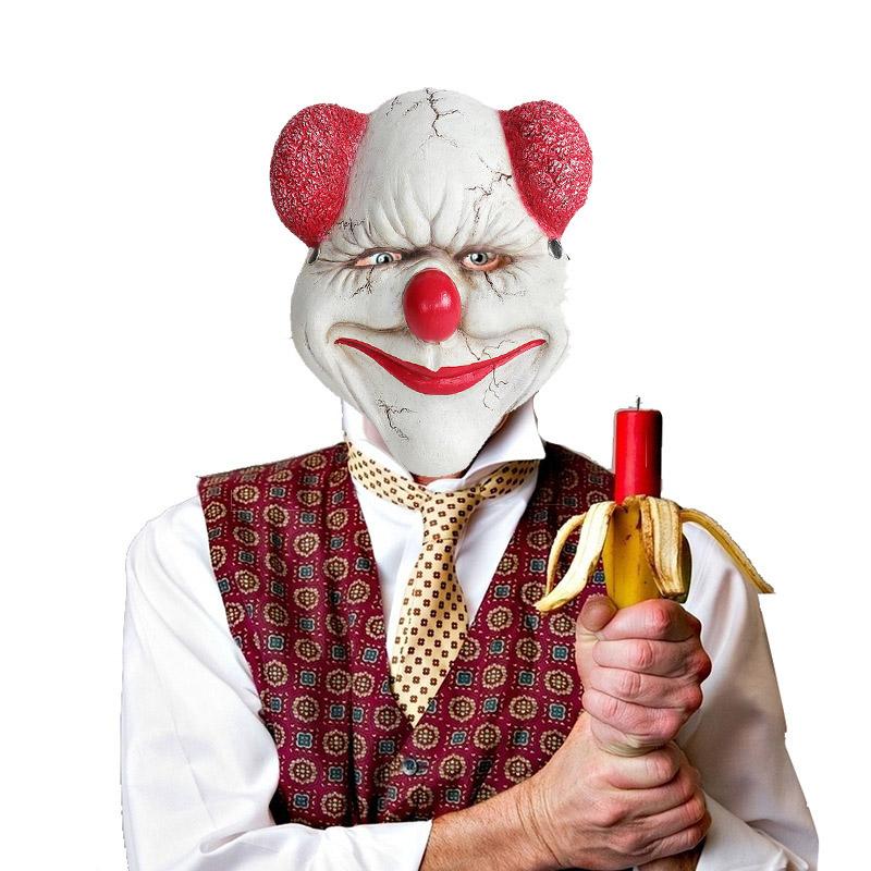 Изображение товара: Маска клоуна на Хэллоуин, смешная страшная 3D маска клоуна из ПУ вечерние, косплей, ужасная маска, реквизит для костюма, 2020