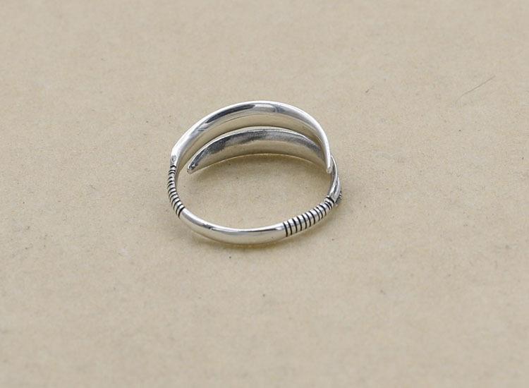 Изображение товара: Кольцо из тайского серебра S925 пробы с перьями