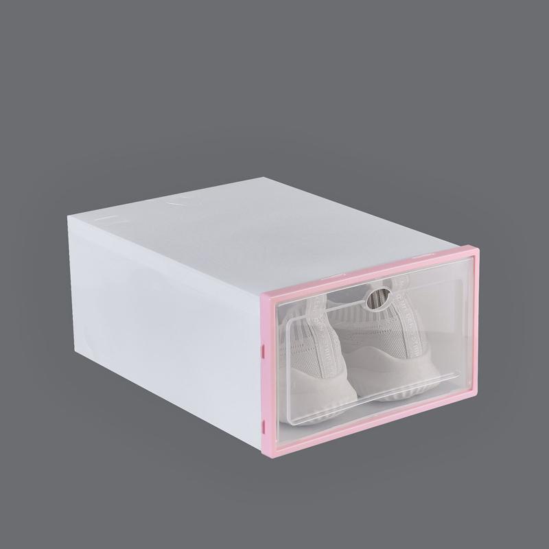 Изображение товара: Прозрачная пластиковая коробка для хранения обуви бытовые товары для хранения обуви артефакт коробка для обуви раскладушка ящик для обуви