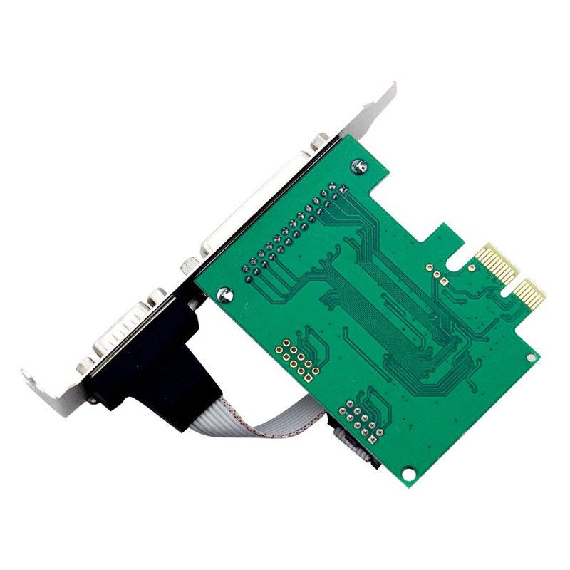 Изображение товара: Последовательный порт RS232 RS-232 COM и DB25, параллельный порт принтера LPT на PCI-E PCI Express, адаптер, конвертер WCH382L Chip