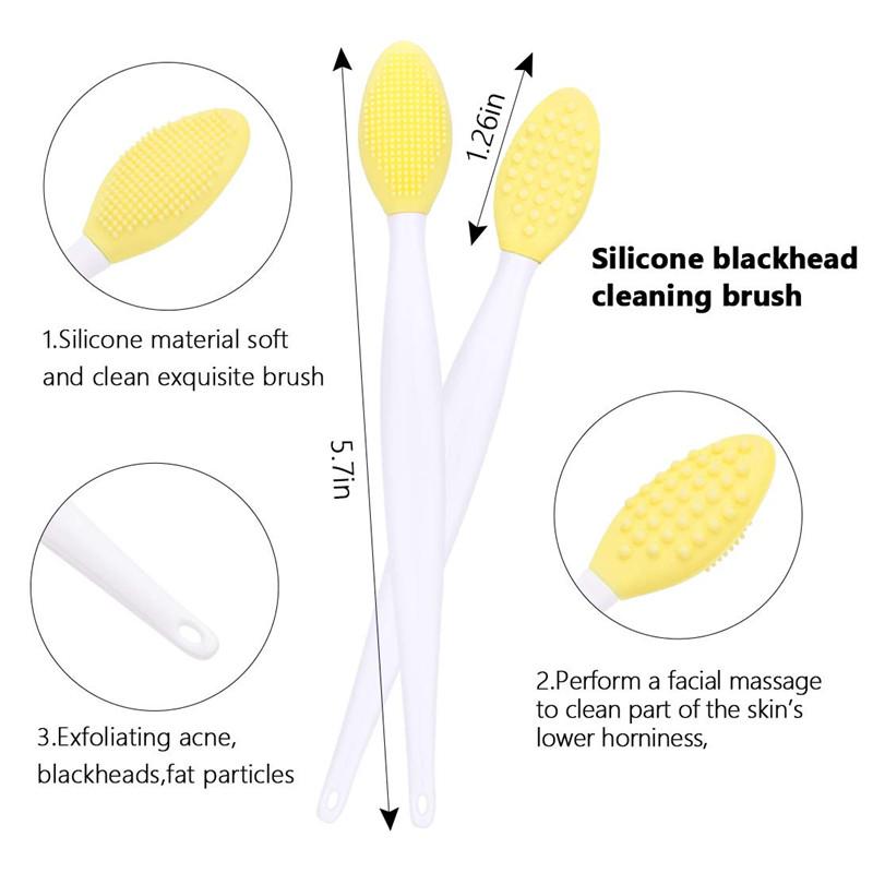 Изображение товара: 5 шт., Мягкая силиконовая щетка для ухода за кожей лица, Очищающая щетка для удаления угрей, пилинг лица, очищающая Массажная ручная щетка