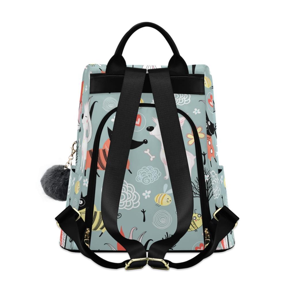 Изображение товара: Женский рюкзак 2020, Модный женский рюкзак на плечо с милым принтом собаки, школьная сумка для девочек-подростков, Детские рюкзаки, дорожная сумка