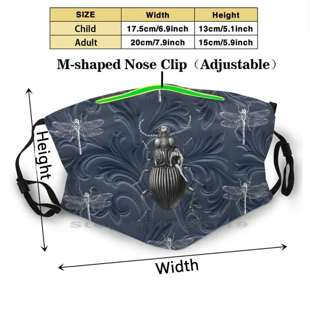 Изображение товара: Burlesque Bug ночной дизайн Анти-пыль фильтр смываемая маска для лица дети Жук Насекомое темный гламур 1950S Ретро черная стрекоза